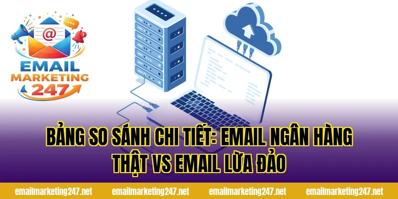 Bảng so sánh chi tiết: Email ngân hàng thật vs Email lừa đảo