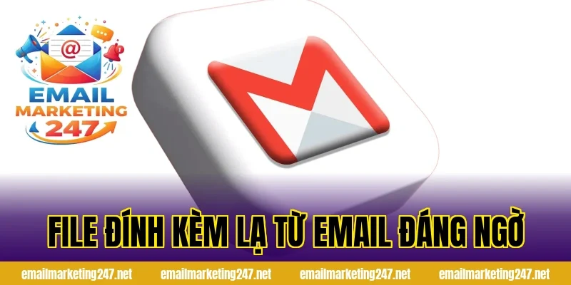 File đính kèm lạ từ email đáng ngờ