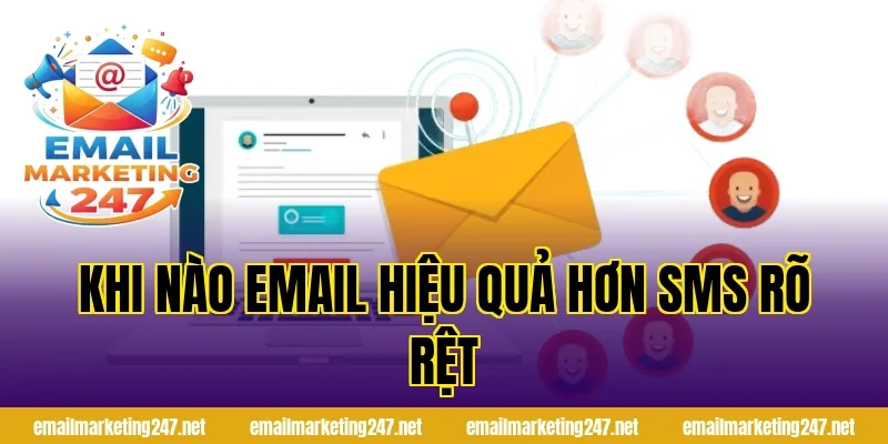 Khi nào email hiệu quả hơn SMS rõ rệt