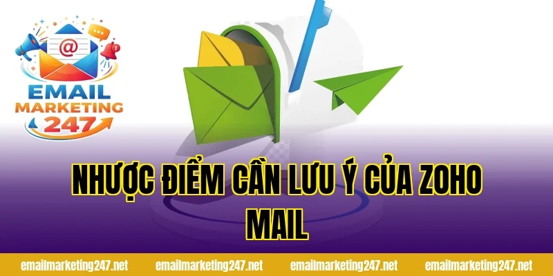 Nhược điểm cần lưu ý của Zoho Mail