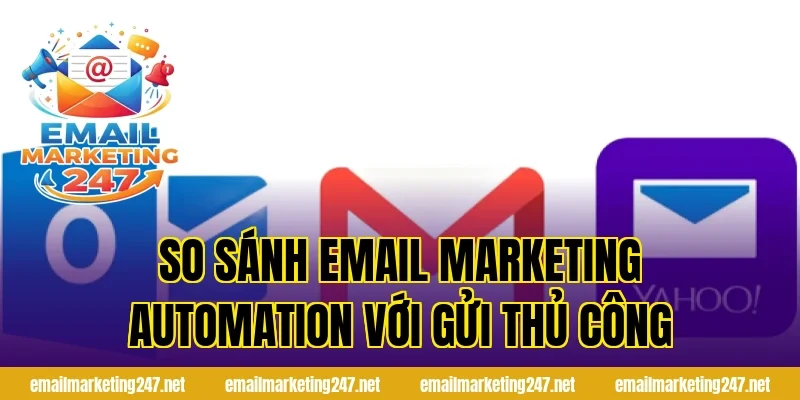 So sánh email marketing automation với gửi thủ công