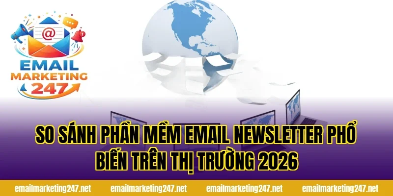 So sánh phần mềm email newsletter phổ biến trên thị trường 2026